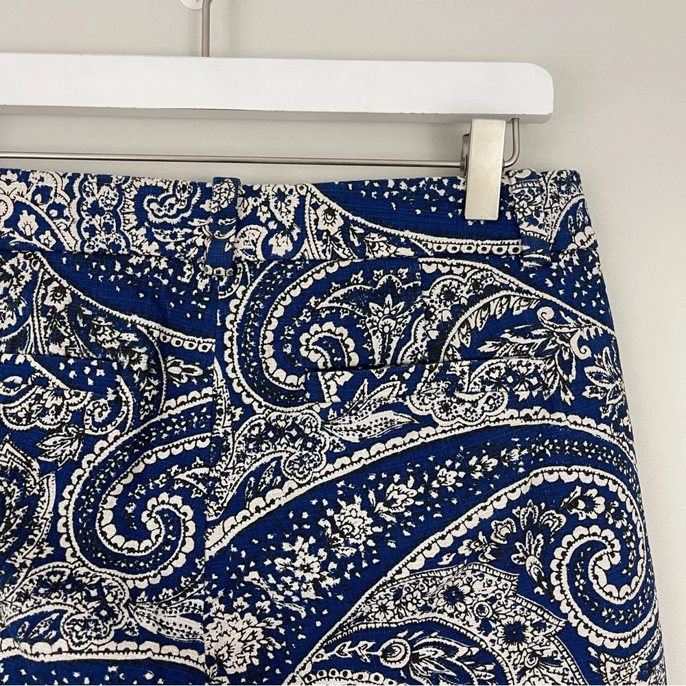 J. Crew Antique Paisley Print Cotton Shorts